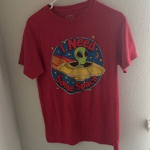 Red Alien Spaceship T-Shirt I need some space